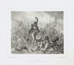De Trommel die de Dode Soldaten Wekt, 1842 door Denis Auguste Marie Raffet